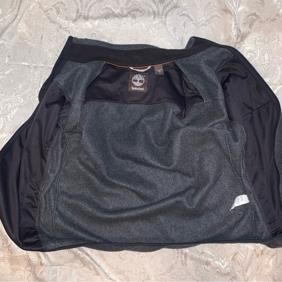 ❗LAST CHANCE❗TIMBERLAND Dark Grey Full Zip Fleece Jacket size Medium - Picture 7 of 8